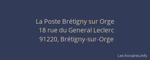 La Poste Brétigny sur Orge