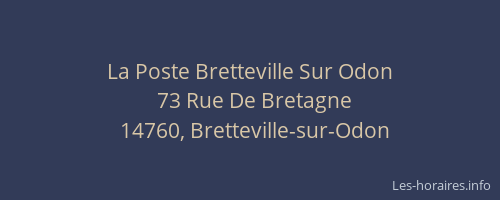 La Poste Bretteville Sur Odon