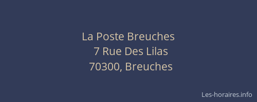 La Poste Breuches