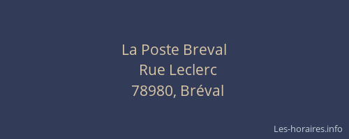 La Poste Breval