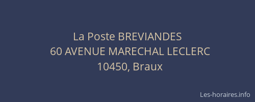 La Poste BREVIANDES