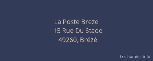 La Poste Breze
