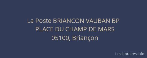 La Poste BRIANCON VAUBAN BP