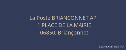 La Poste BRIANCONNET AP