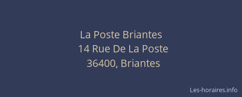 La Poste Briantes