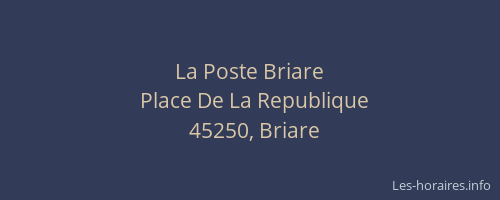 La Poste Briare