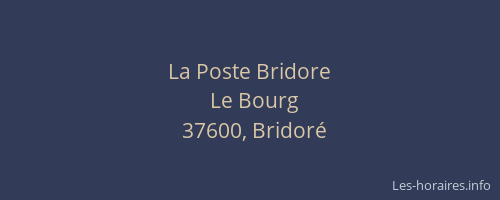 La Poste Bridore