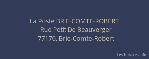 La Poste BRIE-COMTE-ROBERT