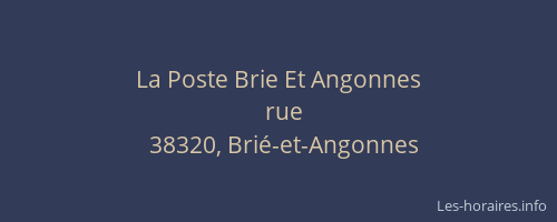 La Poste Brie Et Angonnes