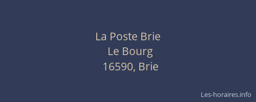 La Poste Brie