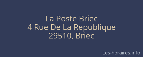 La Poste Briec