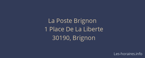 La Poste Brignon