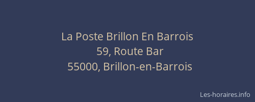 La Poste Brillon En Barrois
