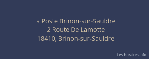 La Poste Brinon-sur-Sauldre