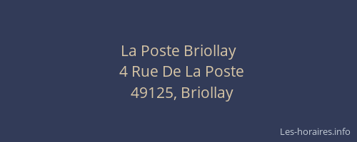 La Poste Briollay