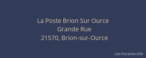 La Poste Brion Sur Ource