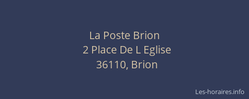 La Poste Brion