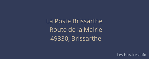 La Poste Brissarthe