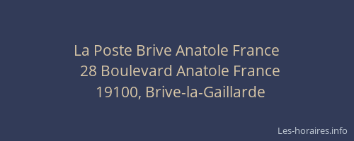 La Poste Brive Anatole France
