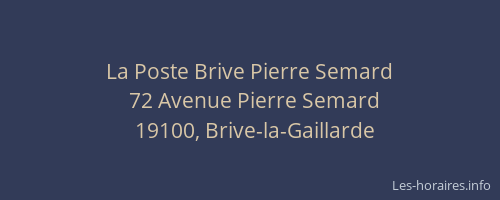 La Poste Brive Pierre Semard