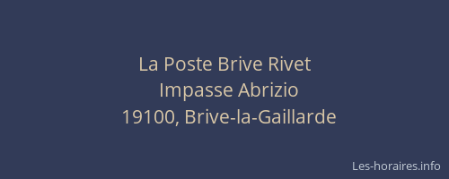 La Poste Brive Rivet