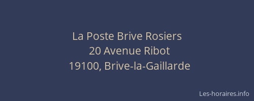 La Poste Brive Rosiers