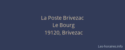 La Poste Brivezac