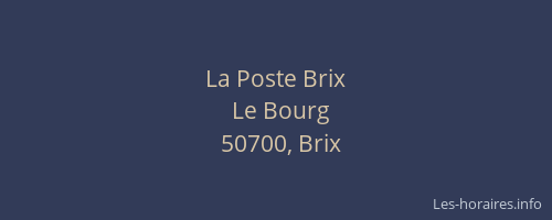 La Poste Brix