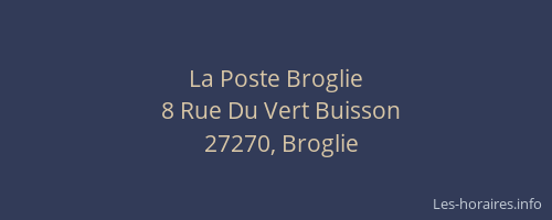 La Poste Broglie