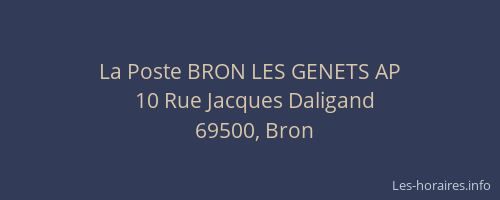 La Poste BRON LES GENETS AP