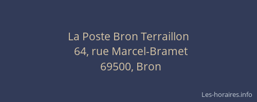 La Poste Bron Terraillon
