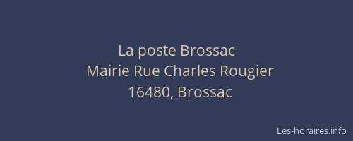 La poste Brossac