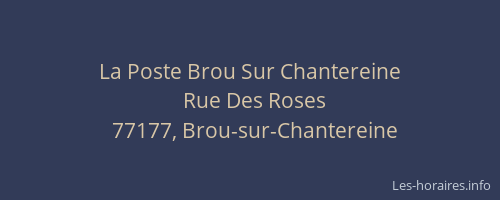 La Poste Brou Sur Chantereine