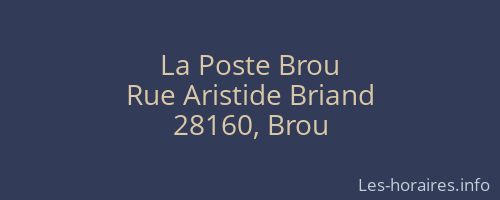 La Poste Brou