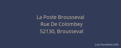 La Poste Brousseval