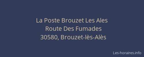 La Poste Brouzet Les Ales