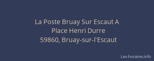 La Poste Bruay Sur Escaut A