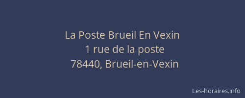 La Poste Brueil En Vexin