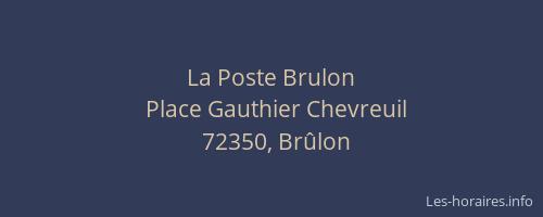 La Poste Brulon