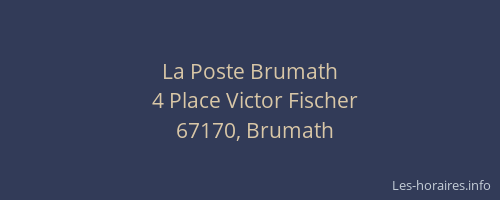 La Poste Brumath