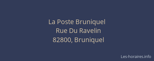 La Poste Bruniquel