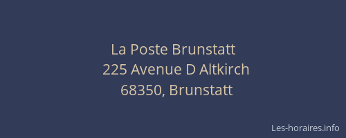 La Poste Brunstatt