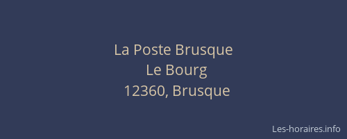 La Poste Brusque