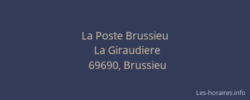 La Poste Brussieu