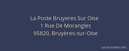 La Poste Bruyeres Sur Oise
