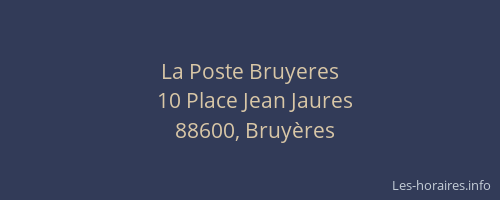 La Poste Bruyeres