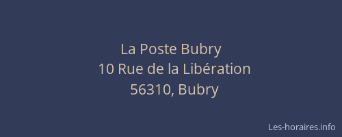 La Poste Bubry