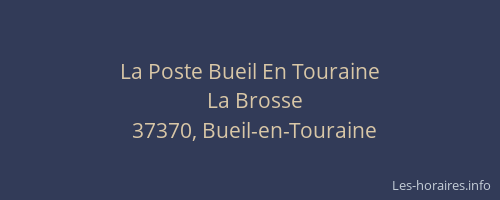 La Poste Bueil En Touraine