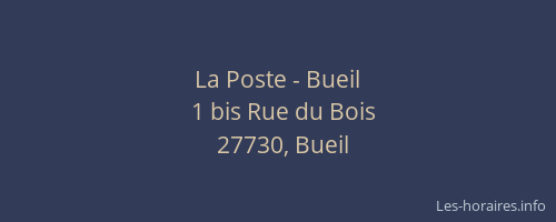 La Poste - Bueil