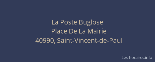 La Poste Buglose